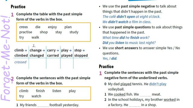 Prepare 6 НУШ Unit 5 Grammar Reference & Practice. Past Simple -ed pp. 139-140 SB смотреть онлайн
