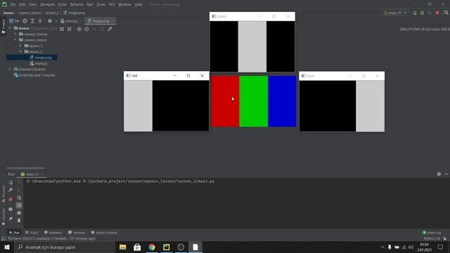 Python opencv dersleri #2 BGR mantığı, split ve merge fonksiyonları смотреть онлайн