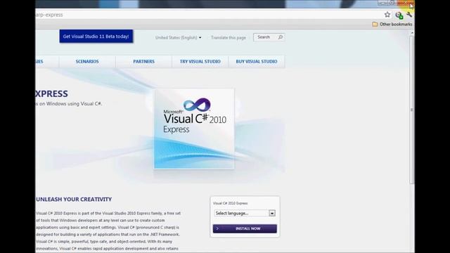 Lets Learn C# .:. Ep. 1 .:. Installing Microsoft Visual C# 2010 смотреть онлайн