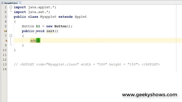 Button in Java Applet (Hindi) смотреть онлайн