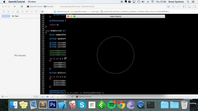 OpenGL Tutorial 13 - Drawing A Hollow Circle смотреть онлайн