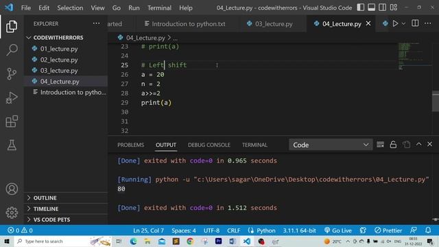 Introduction to Operators in Python. | Python Tutorial #5 смотреть онлайн