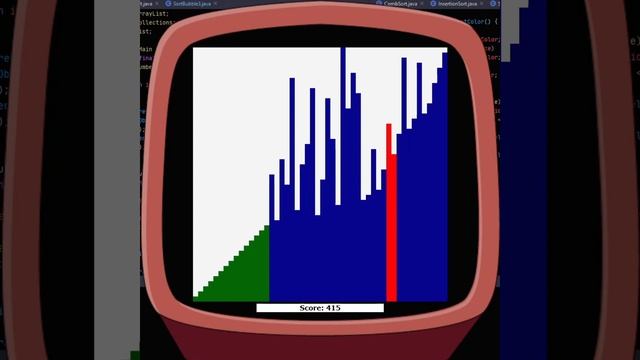Bubble sorting. Creating on CodeGym(JavaRush) game engine. Animation step-by-step. Java смотреть онлайн