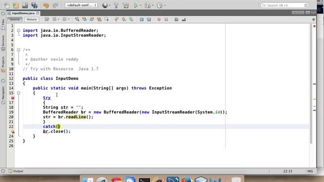 10.6 Exception Handling in Java Practical Part 4.1 Try with Resources смотреть онлайн