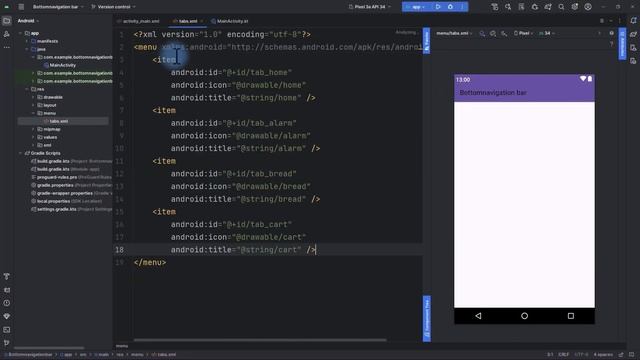 Animated Bottom Navigation Bar in Android - Android Studio Tutorial смотреть онлайн