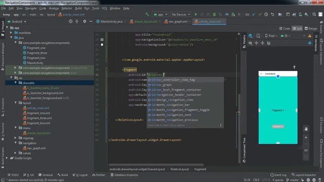 Navigation Drawer with Navigation Components || Navigation Drawer - Android Studio Tutorial || Java смотреть онлайн