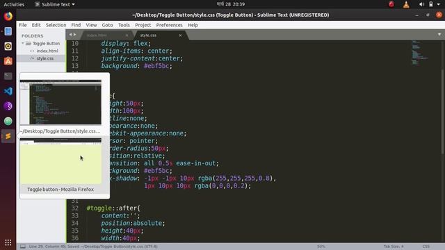 Toggle button with neumorphism effect смотреть онлайн