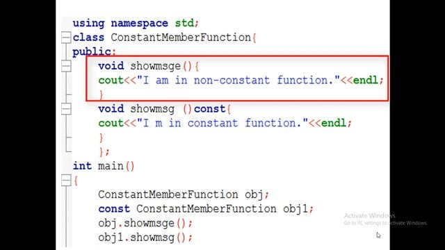 what is Constant Member Function in C++ with examples|Constant and Non-constant variable & Function смотреть онлайн