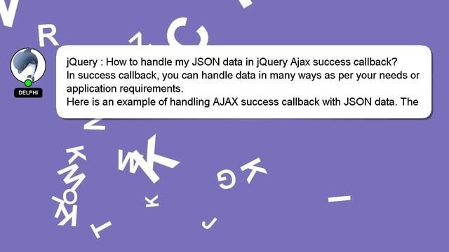 jQuery : How to handle my JSON data in jQuery Ajax success callback? смотреть онлайн