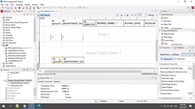 Jasper Report Customize group report and add group row number смотреть онлайн