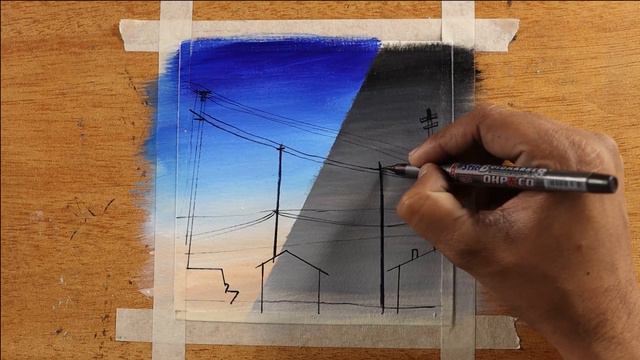 Acrylic Painting on canvas step by step / Two type of Scenery painting / Acrylic panting смотреть онлайн