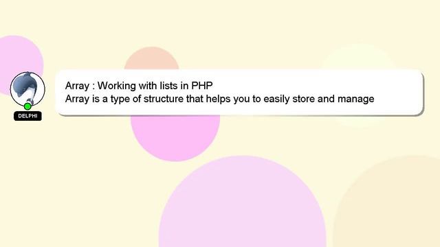 Array : Working with lists in PHP смотреть онлайн