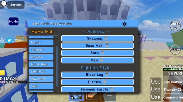 Blox Fruit Arceus X Hoho_hub Script (Auto something auto raid) смотреть онлайн