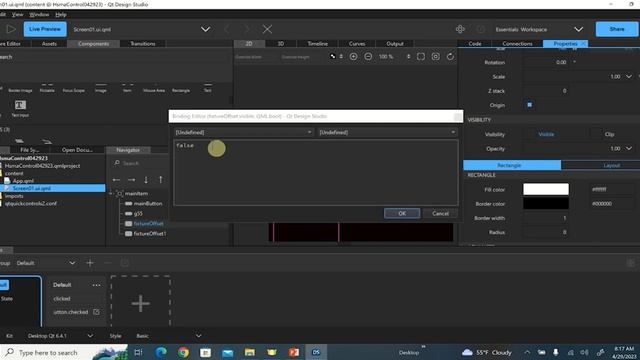 Qt Design Studio Creating Menu Bar | Overlay effect | using visibility set building. #043023 смотреть онлайн