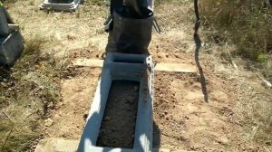 Установка бетонного памятника. Самый бюджетный вариант.