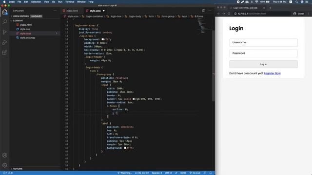 Animated Login Form with HTML & CSS #1 (Using SCSS) смотреть онлайн
