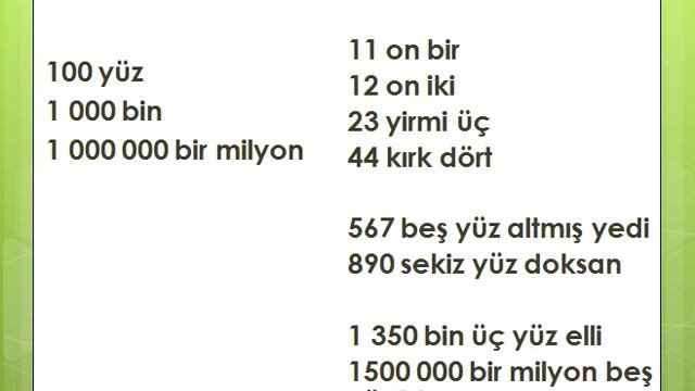 Турецкий язык Урок 5 Числительные Порядковые числительные смотреть онлайн