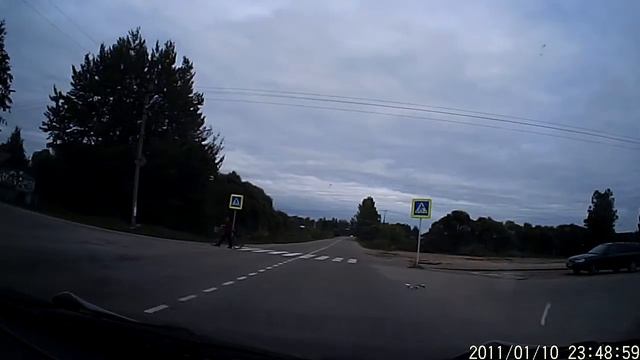 Починок сентябрь 2015. Перекресток около моста. смотреть онлайн