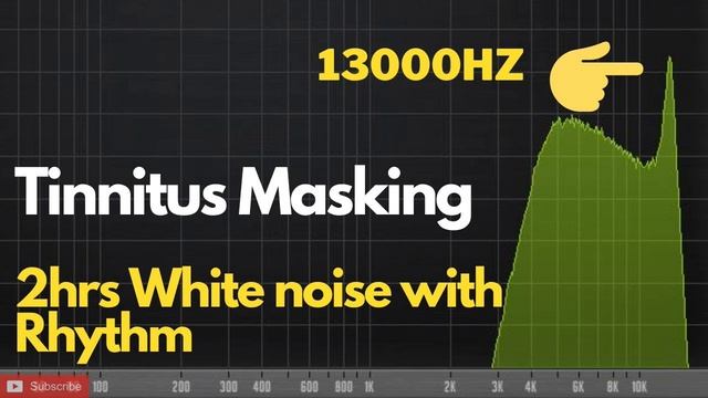 2Hrs 13000 Hz Tinnitus White Noise Masker With Rhythm Sounds | Tinnitus Sound Therapy