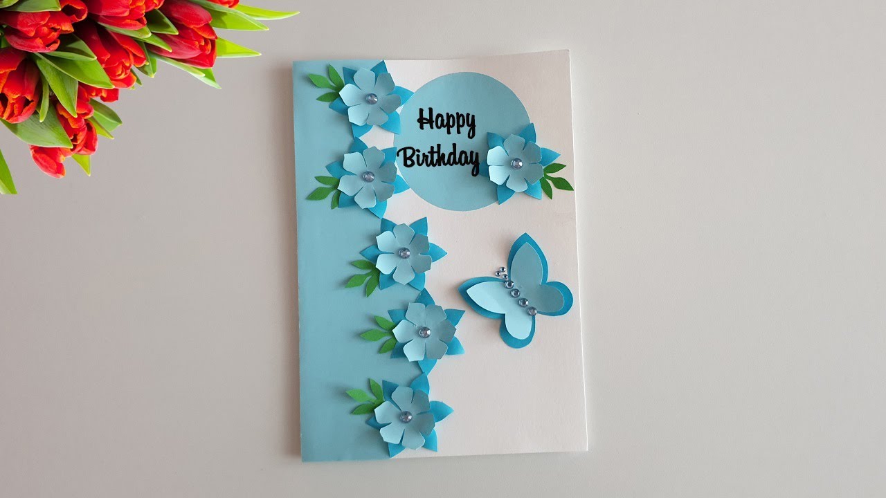 Открытка на День Рождения / Handmade Birthday Card Idea / DIY Greeting Cards For Birthday