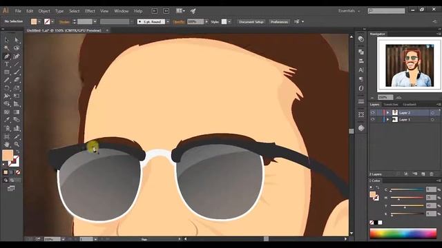 Cool Cartoon Caricature | Speed Art | Adobe Illustrator смотреть онлайн