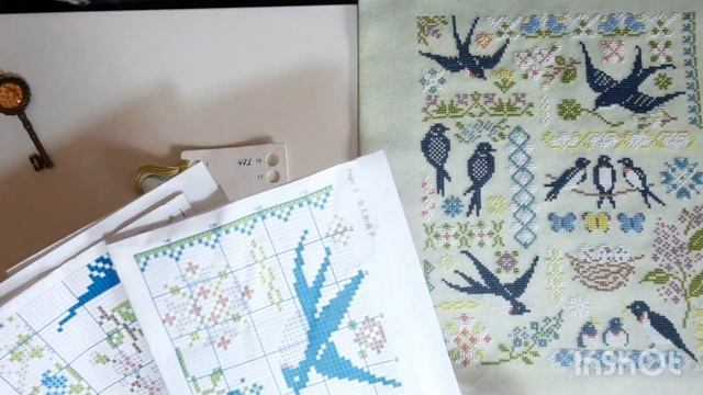 #вышивкакрестиком ЛАСТОЧКИ ФИНИШ!!!Китайский набор смотреть онлайн