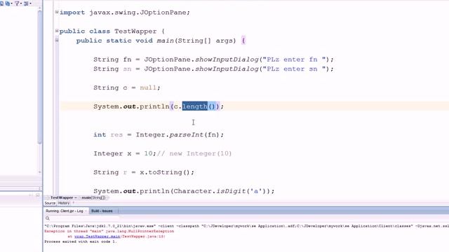 Course Java SE - 8 - API, Wrapper Classes And Exception смотреть онлайн