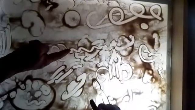 Рисование песком с детьми 5-6 лет "Космические фантазии" смотреть онлайн