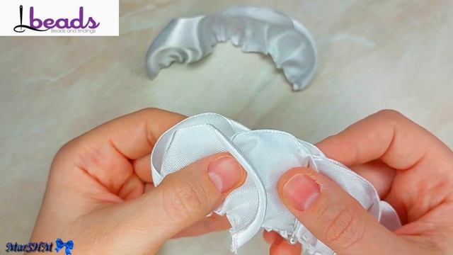 Потрясающе получилось! Школьные бантики из лент канзаши мк Lbeads смотреть онлайн