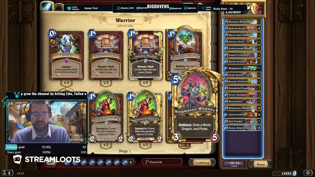 Menagerie Quest Warrior - 77%w/r - Hearthstone - United in Stormwind смотреть онлайн