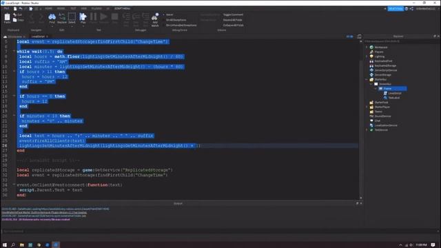How to make a Server Time GUI !! | Roblox Studio 2020 смотреть онлайн
