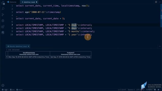 สอน PostgreSQL: เข้าใจการทำงานกับข้อมูลวันและเวลาเบื้องต้น (date, timestamp) смотреть онлайн