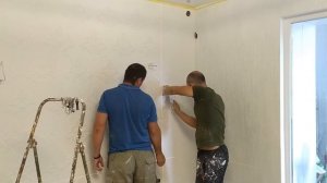 Трафарет + САМАЯ ПРОСТАЯ Декоративная Штукатурка .Как Нанести Декоративную Штукатурку .