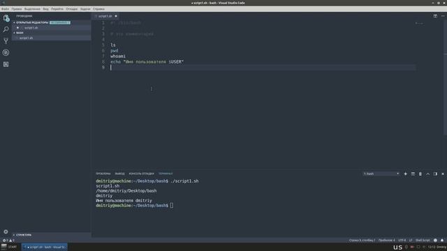 Создание скриптов bash урок #1 смотреть онлайн
