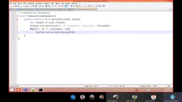Inner Class and Command line Arguments in Java смотреть онлайн