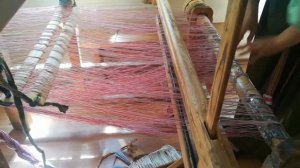 Мастер-класс по заправке ткацкого станка. 2 этап. Навивание основы на колоду