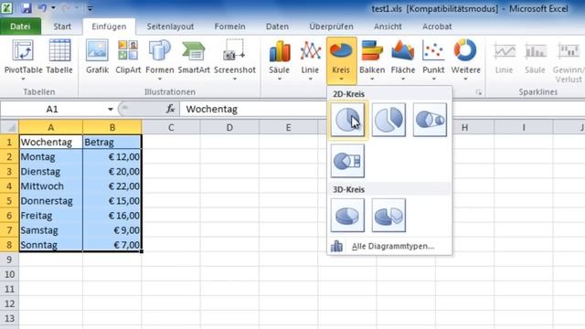 Excel 2010 - Segmente in Kreisdiagrammen hervorheben смотреть онлайн