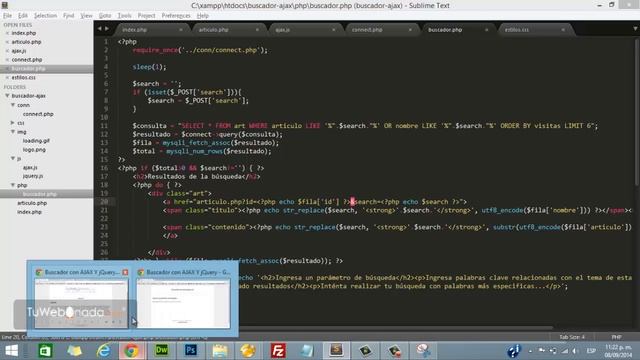 Cap. 8 - Como hacer un buscador AJAX con jQuery, PHP, MySQL, CSS y HTML смотреть онлайн