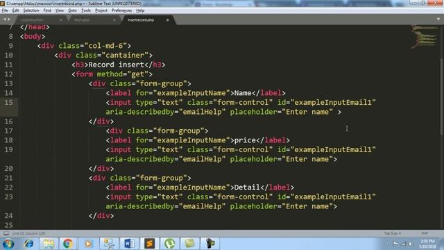insert record in mysql using php with bootstrap (Urdu/Hindi) смотреть онлайн