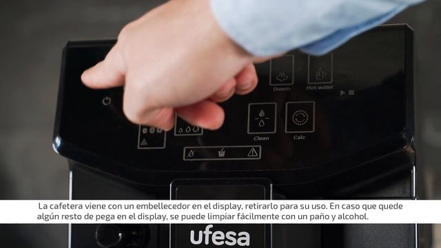 Cafetera Espresso Super Automática Ufesa Supreme Barista. Extraer embellecedor display смотреть онлайн