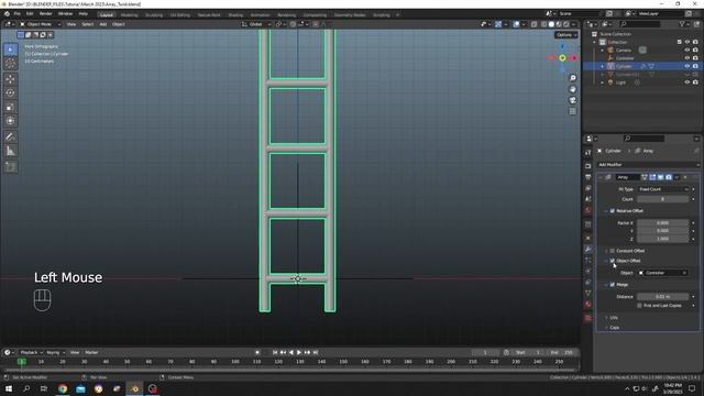 Rotating Each Iteration of the Array Modifier | Blender Tutorial смотреть онлайн