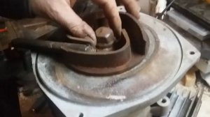 Крыльчатка на мотопомпе Чемпион