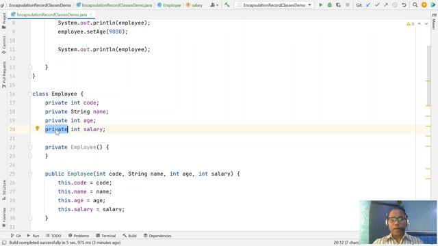 Java Interview Encapsulation Record Classes Data hiding Data binding смотреть онлайн