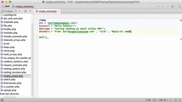 PHP Tutorial - #79 - Sending Emails смотреть онлайн
