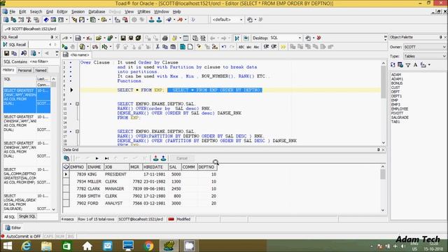 OVER clause in Oracle Database смотреть онлайн