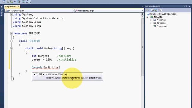 C# Tutorial | How To Declare And Initialize int Data Type In C# смотреть онлайн
