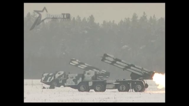 РСЗО "Смерч". Марш и боевые пуски смотреть онлайн