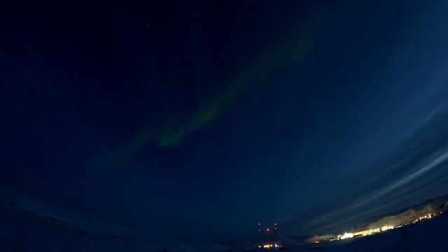 Северное сияние в посёлке Лодейное смотреть онлайн