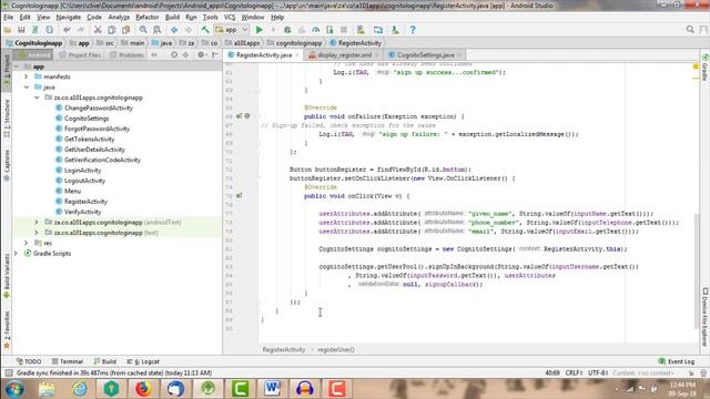 Android -Cognito User Pool sign-up, sign-in:part 2 sign-up смотреть онлайн