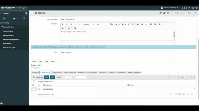 ServiceNow: How to create a Variable Set | Service Catalog Variable Sets смотреть онлайн
